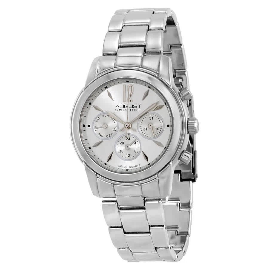 August Steiner Women's Multi-Function Silver Dial Watch AS8087SS