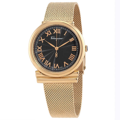Salvatore Ferragamo Gancino Quartz Black Dial Ladies Watch SFUF00521