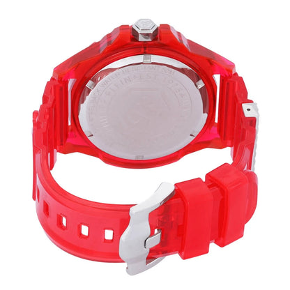 Philipp Plein The Skull Quartz Red Transparent Resin Men's Watch PWWAA0223