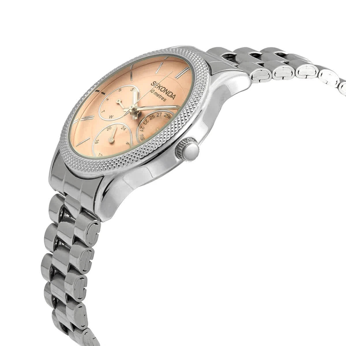 Sekonda Women's Peach Dial Stainless Steel Quartz Watch 2091