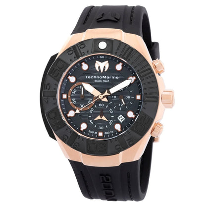 Technomarine Reef Black Chronograph GMT Quartz 45.4mm Men's Watch TM-523011