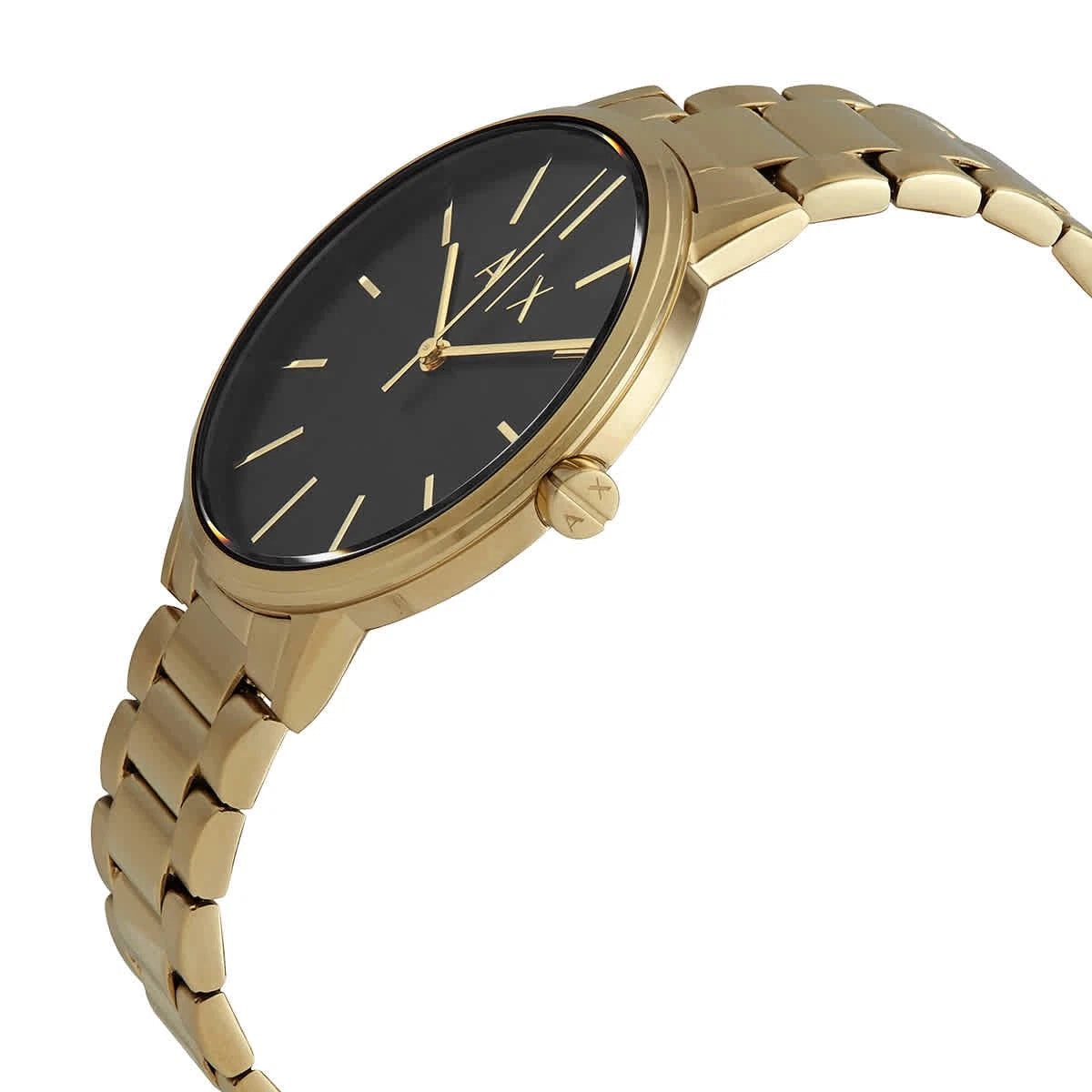 Armani Exchange Cayde Quartz Black Dial Gold-Tone Men's Watch AX7119