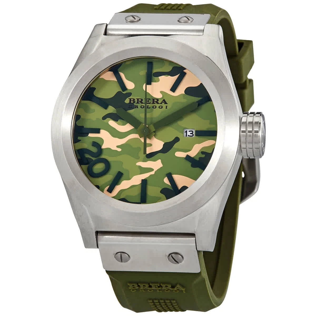 Brera Orologi Eterno Solotempo Green Camouflage Quartz Men's Watch BRETS4581
