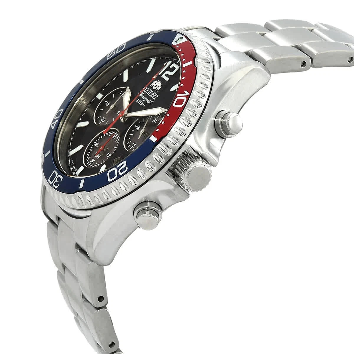 Orient Mako Solar Chronograph Blue Dial Men's Watch RA-TX0201L10B