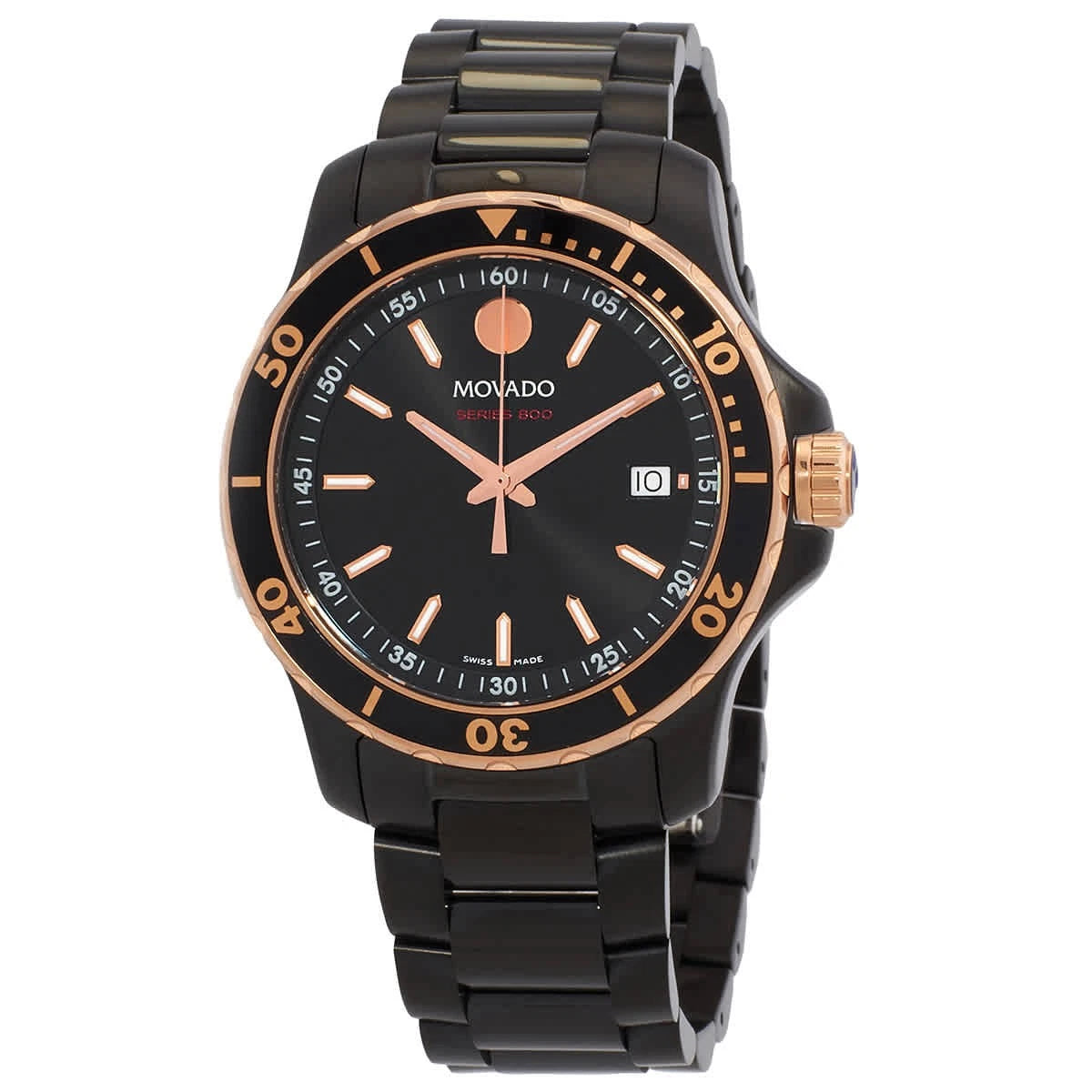 Movado Series 800 Quartz Black Dial Men's Watch 2600162