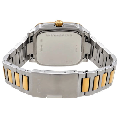 Fossil Crosby Quartz Black Dial Two-Tone Men's Watch FS6123