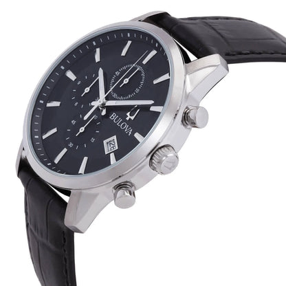 Bulova Sutton Chronograph Quartz Black Dial Men's Watch 96B403