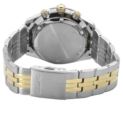 Seiko Black Face Stainless Steel Men's Luxury Watch - SSB430P1