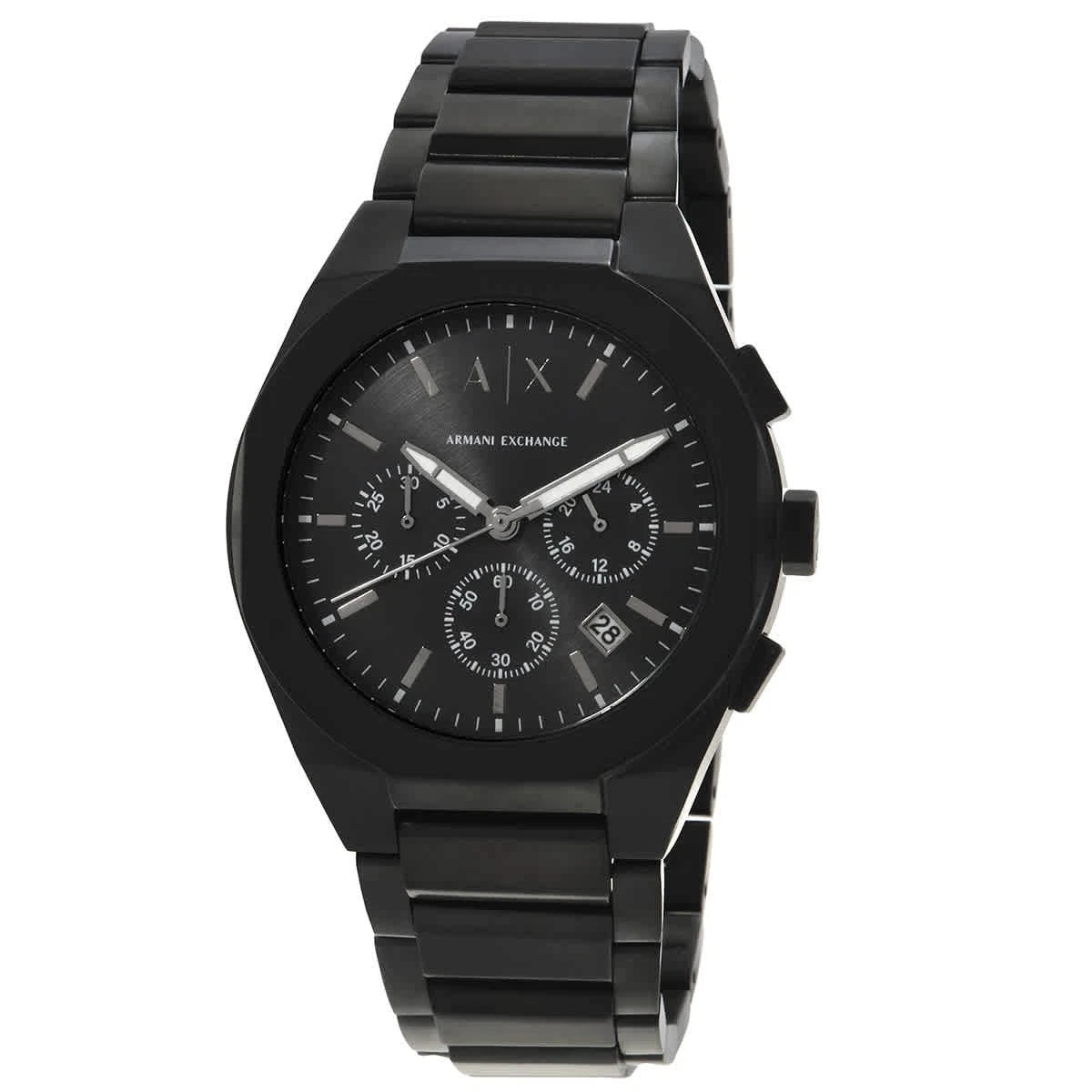 Armani Exchange Rafael Black Chronograph Stainless Steel Men's Watch AX4183