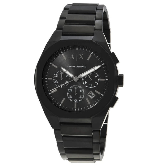 Armani Exchange Rafael Black Chronograph Stainless Steel Men's Watch AX4183