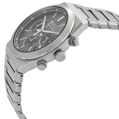 Seiko Grey Face Stainless Steel Men's Luxury Watch - SSB455P1
