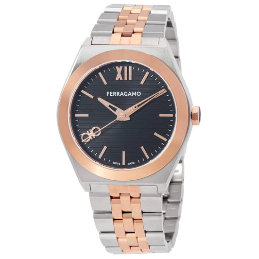 Ferragamo Vega Quartz Black Dial Men's Watch SFKI00624