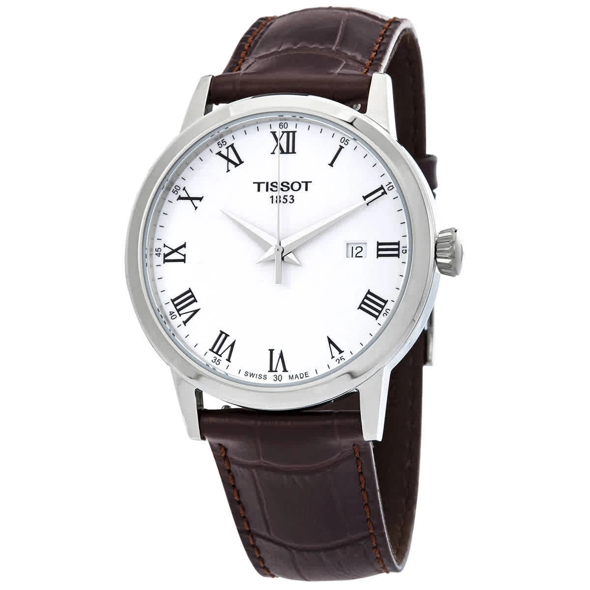 Tissot White Face Stainless Steel Men's Luxury Watch - T129.410.16.013.00