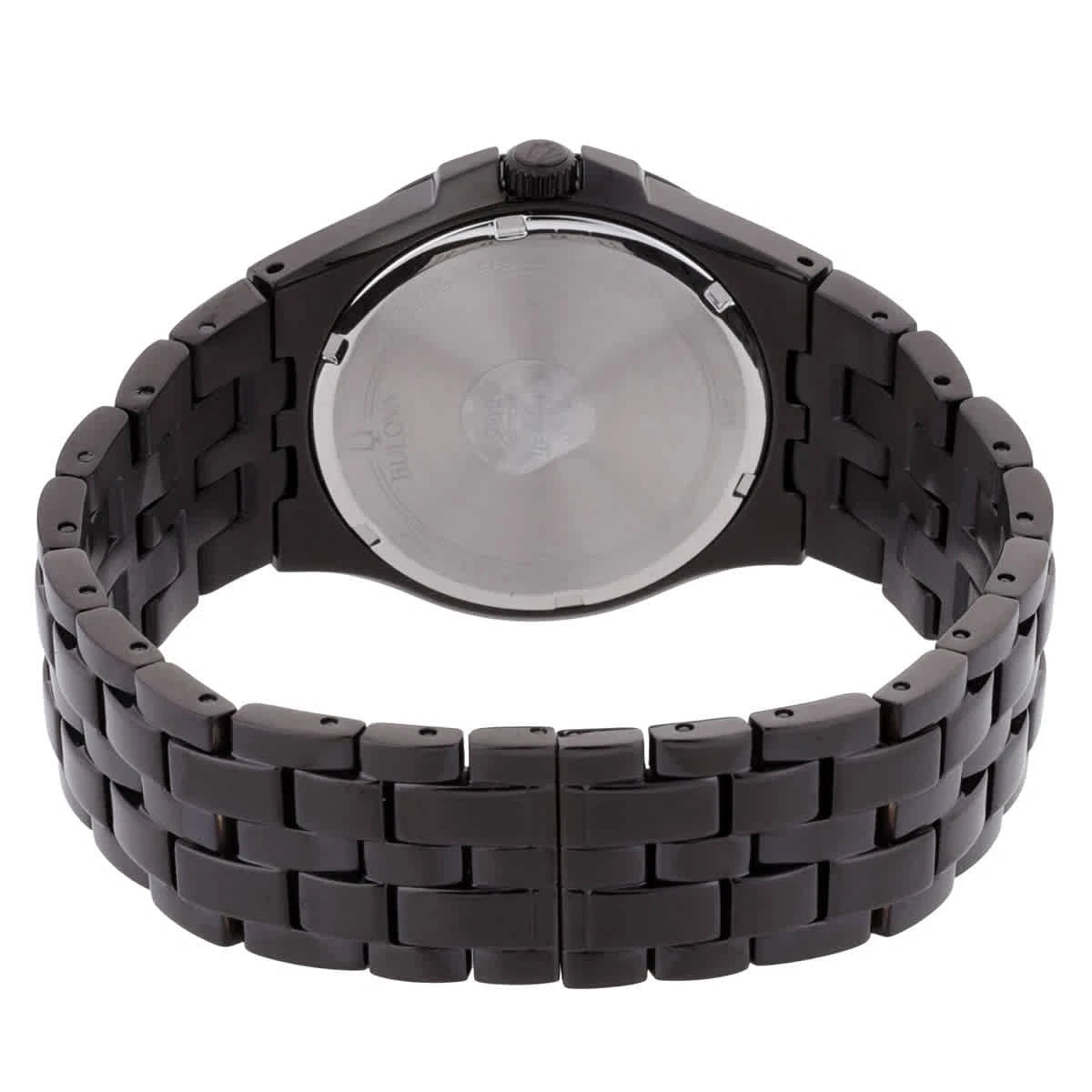 Bulova Quartz Crystal Black Dial Men's Watch and Dog Tag Set 98K101