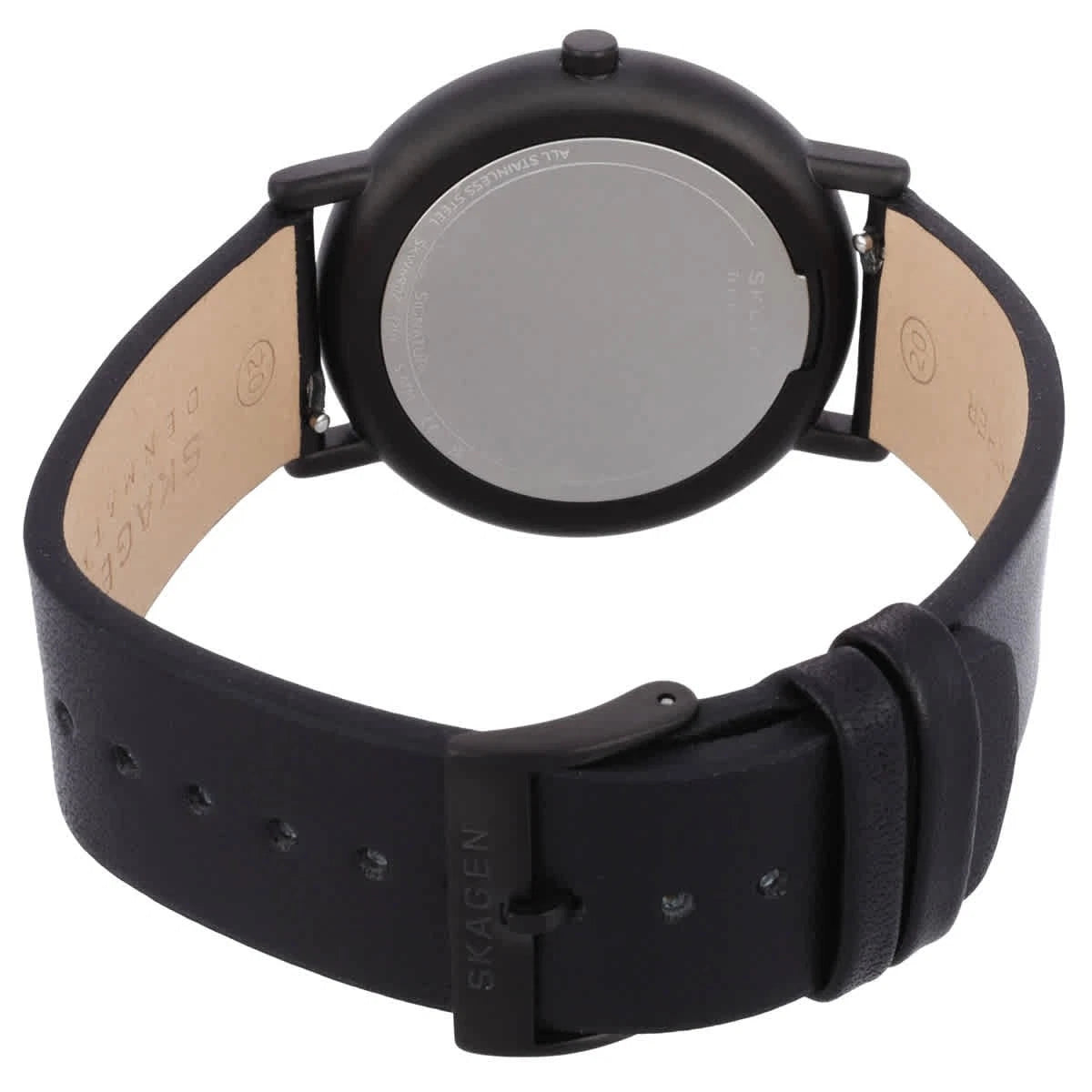Skagen Signatur Black Dial Men's Leather Strap Watch SKW6902