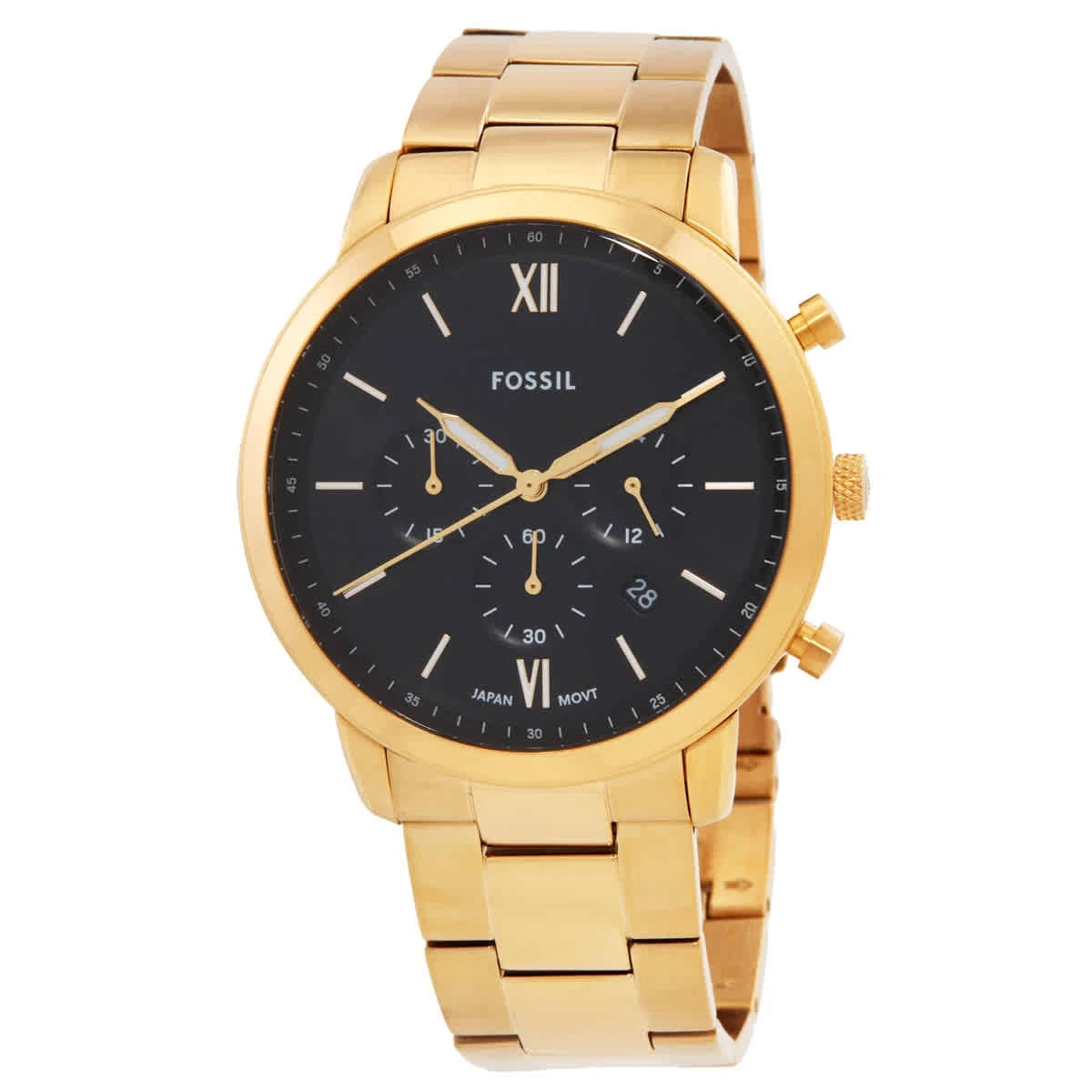 Fossil Neutra Chronograph Quartz Black Dial Gold-Tone Men's Watch FS6093