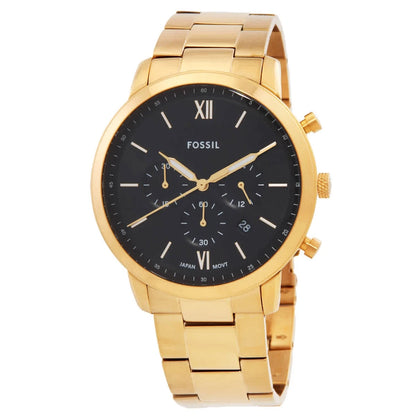 Fossil Neutra Chronograph Quartz Black Dial Gold-Tone Men's Watch FS6093