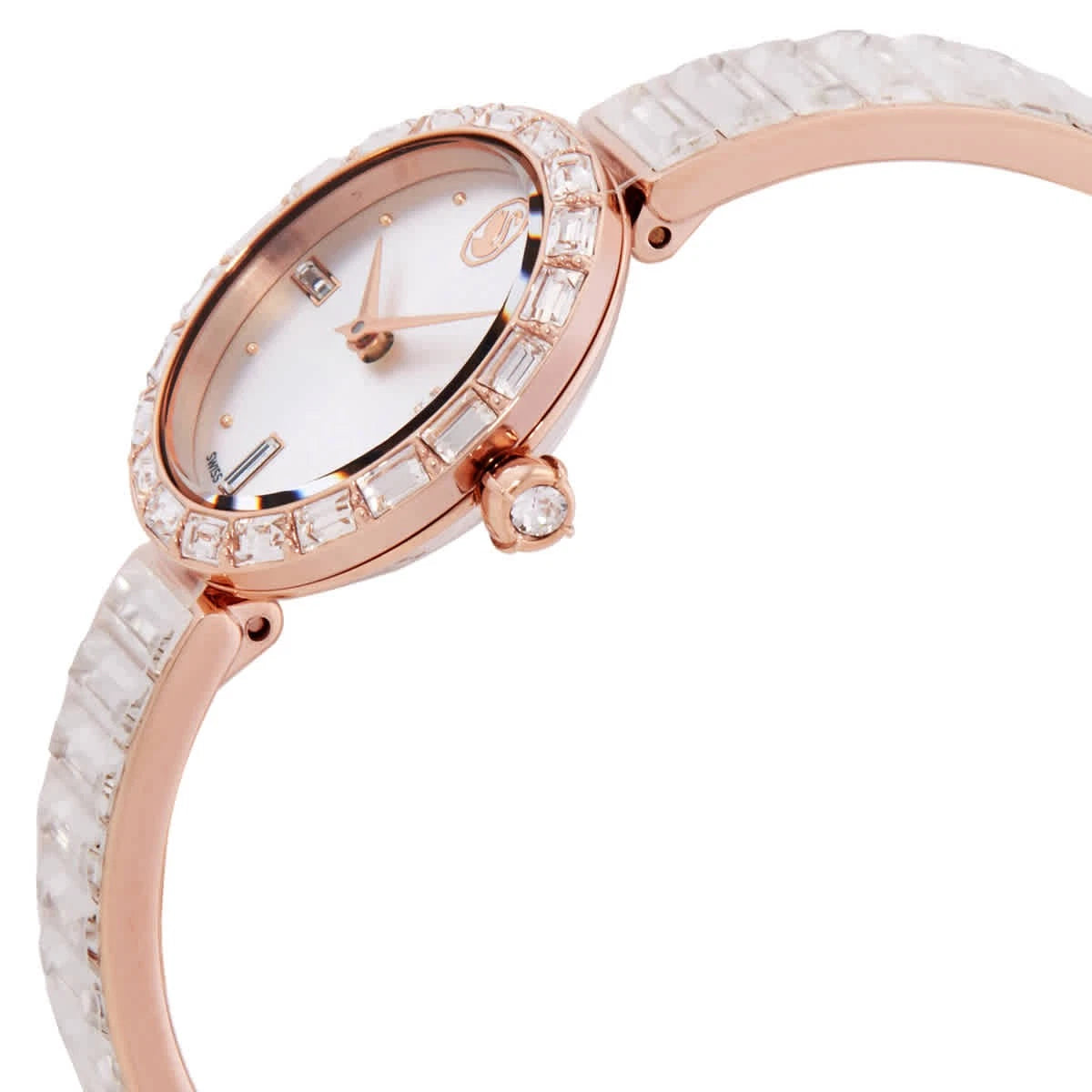 Swarovski Matrix Bangle Rose Gold-Tone Crystal Women's Watch 5677484