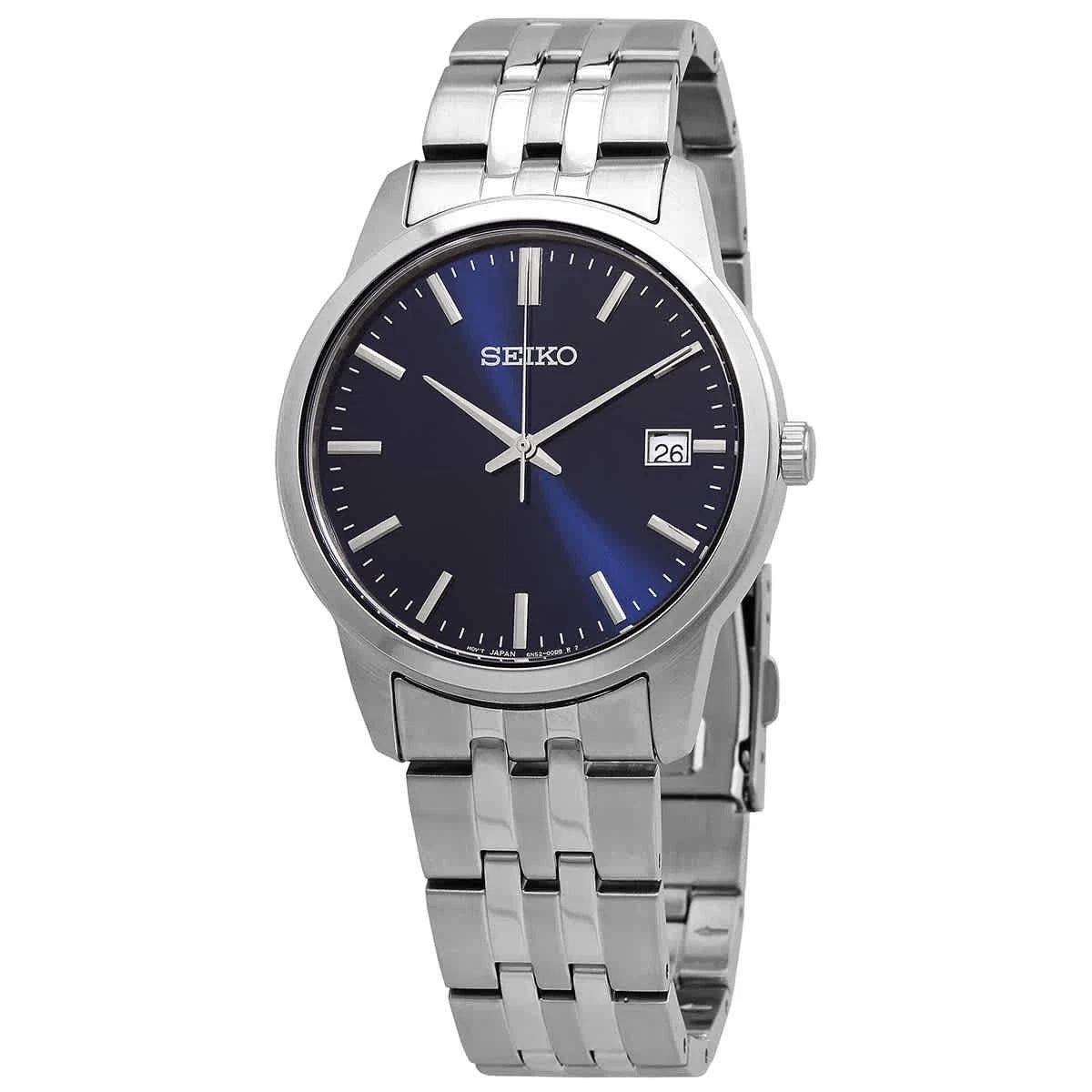 Seiko Blue Face Stainless Steel Men's Luxury Watch - SUR399