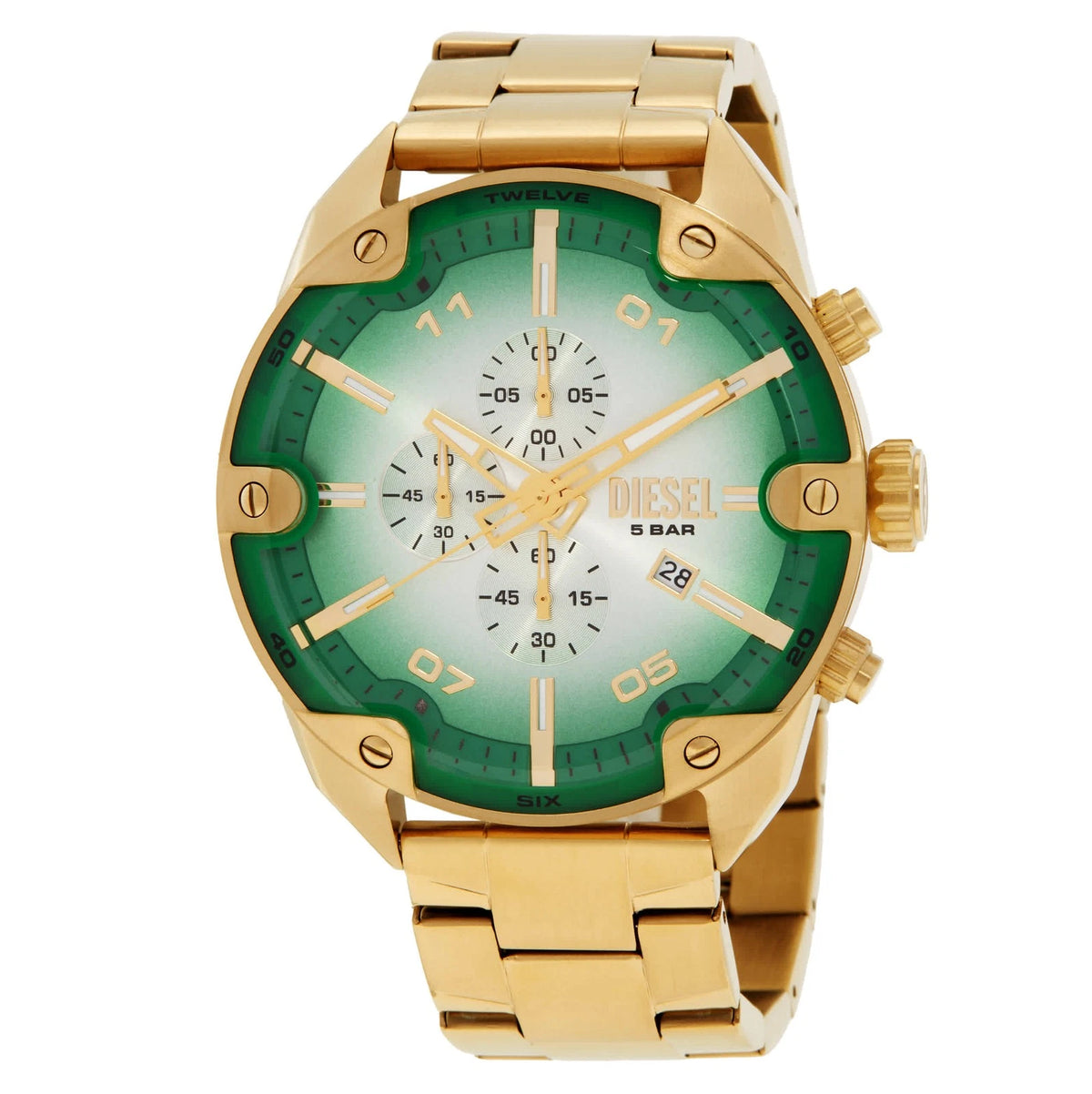 Diesel Spiked Chronograph Quartz Green Dial Men's Watch DZ4685
