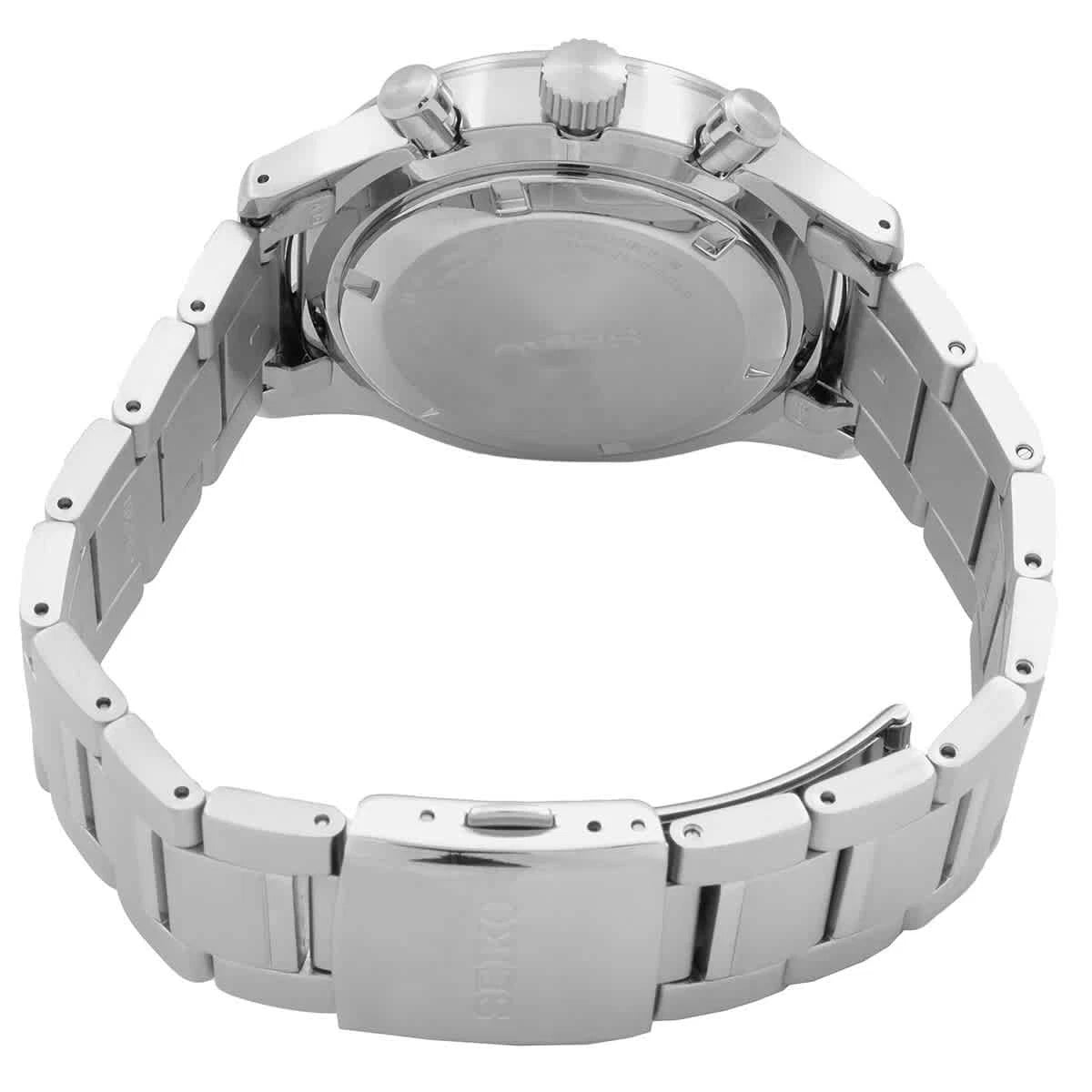 Seiko Black Face Stainless Steel Men's Luxury Watch - SSB447P1