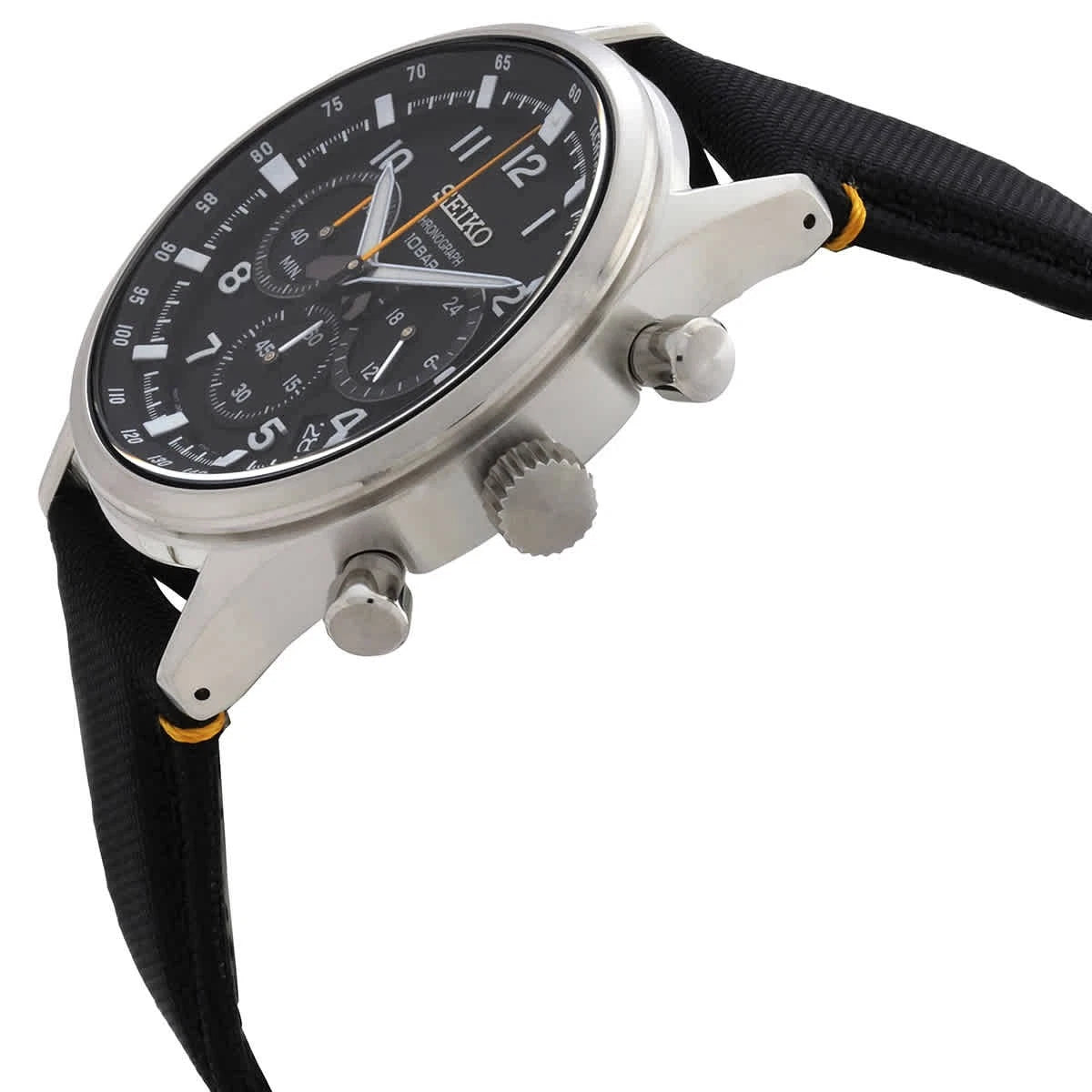Seiko Black Face Stainless Steel Men's Luxury Watch - SSB449P1