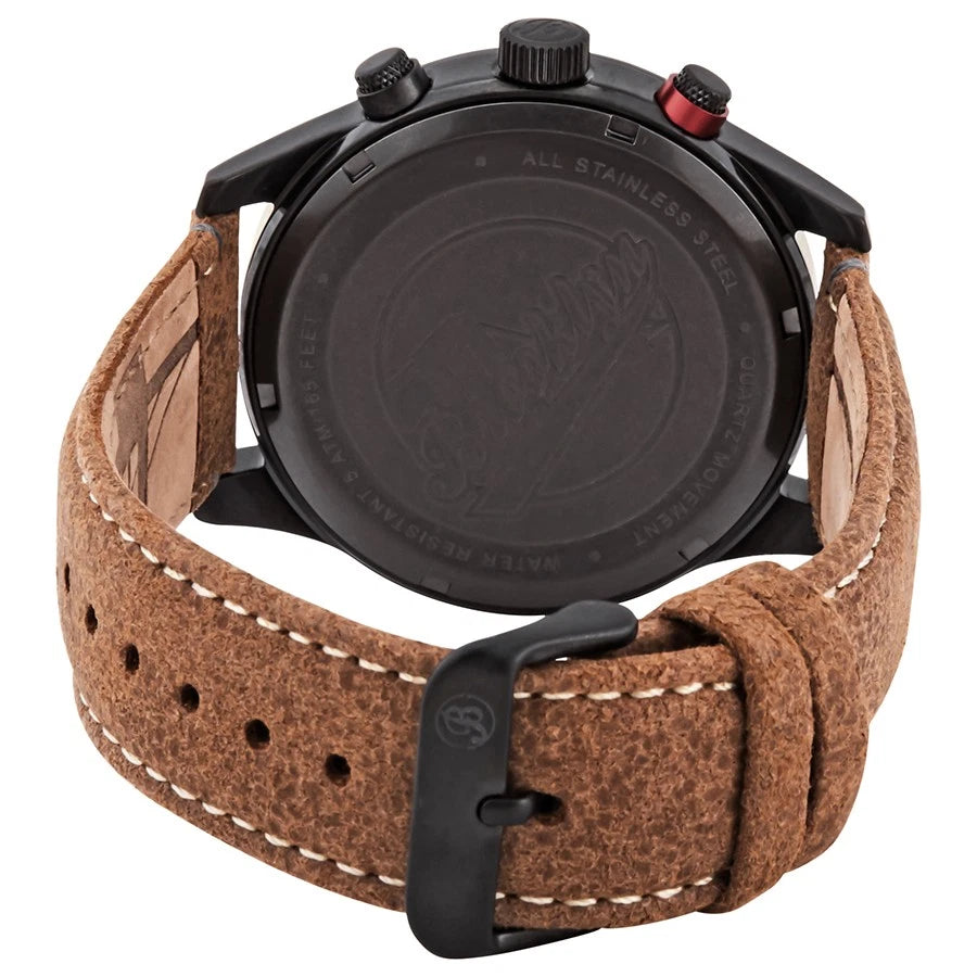 Brooklyn Watch Co. Stuyvesant Men's Black Dial GMT Quartz Watch BW-8128-BQ-01-LBRW