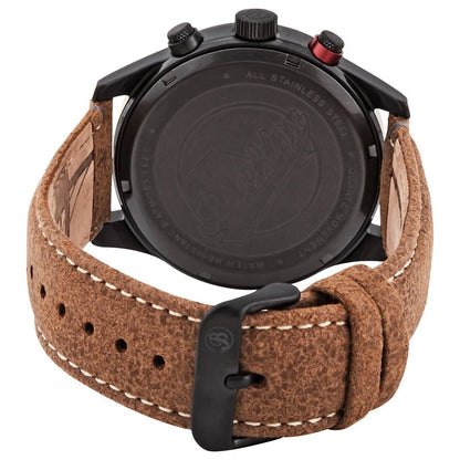 Brooklyn Watch Co. Stuyvesant Men's Black Dial GMT Quartz Watch BW-8128-BQ-01-LBRW