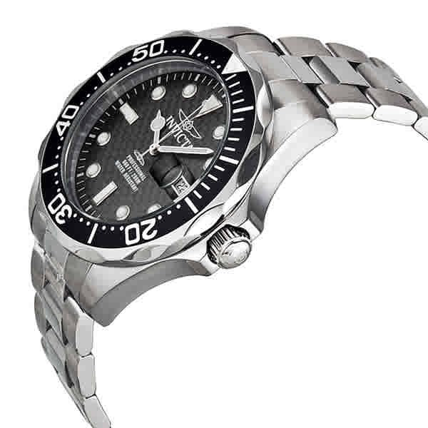 Invicta Black Face Stainless Steel Men's Luxury Watch