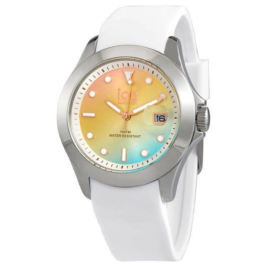 Ice-Watch Sunset Rainbow Dial White Rubber Ladies Watch 020385