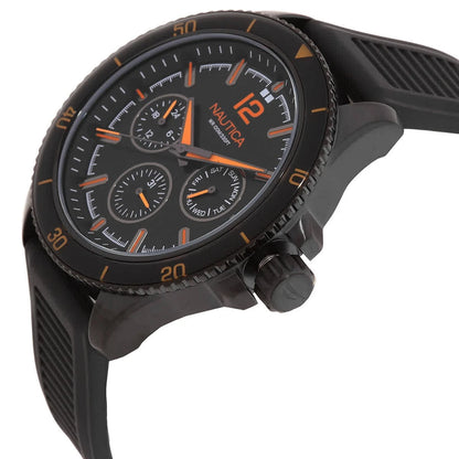 Nautica Nct Windros Multifunction Quartz Black Dial Men's Watch NAPWRS402