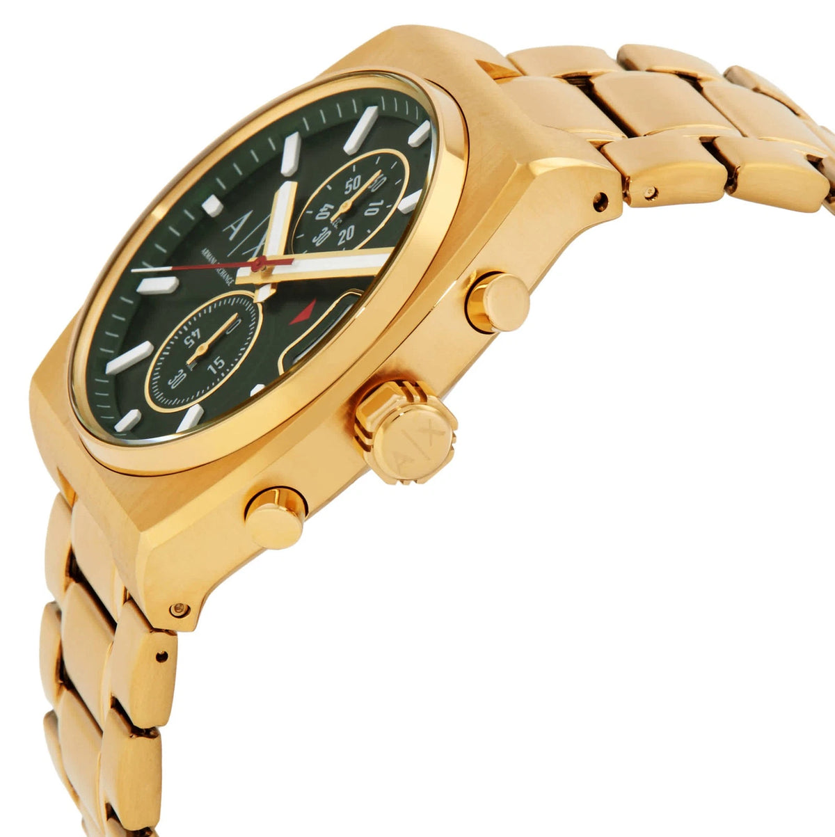 Armani Exchange Oliver Chronograph Green Dial Gold-Tone Men's Watch AX2822