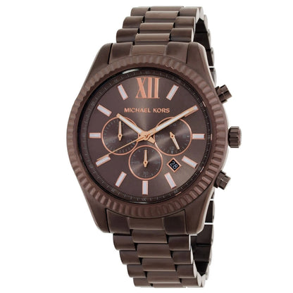 Michael Kors Lexington Chronograph Quartz Brown Dial Men's Watch MK9224