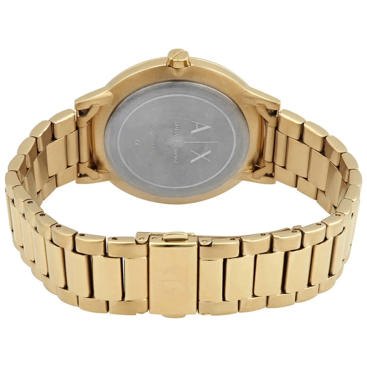 Armani Exchange Cayde Quartz Black Dial Gold-Tone Men's Watch AX7119