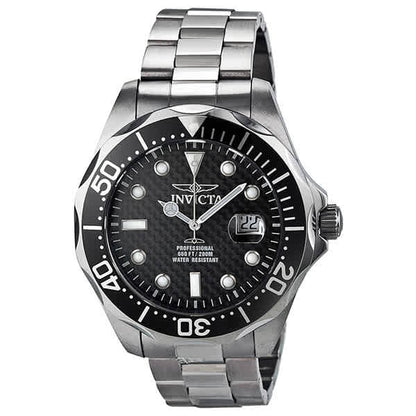 Invicta Black Face Stainless Steel Men's Luxury Watch