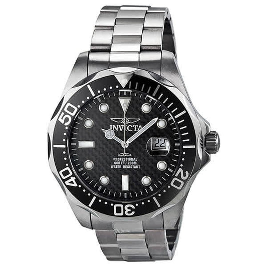 Invicta Black Face Stainless Steel Men's Luxury Watch