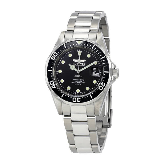 Invicta Black Face Stainless Steel Men's Luxury Watch - 17046