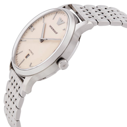 Emporio Armani Automatic Eggshell Sunray Dial Men's Watch AR60082