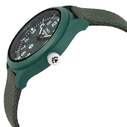 Timex Green Face Stainless Steel Men's Luxury Watch