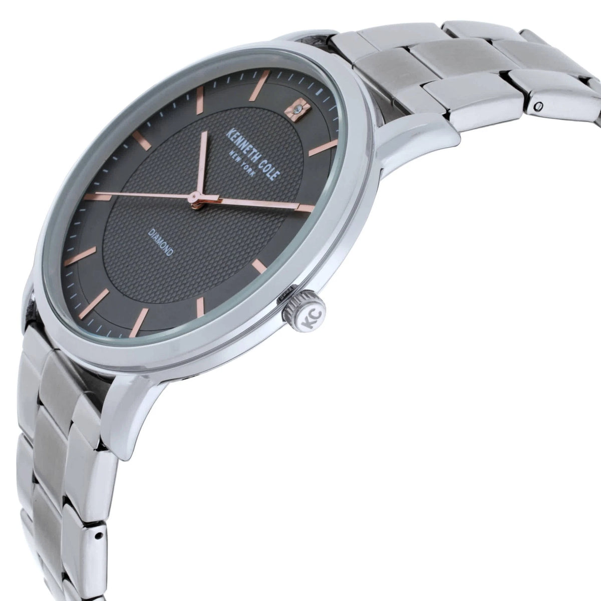 Kenneth Cole Diamond Quartz Grey Dial Men's Watch KCWGG2271405