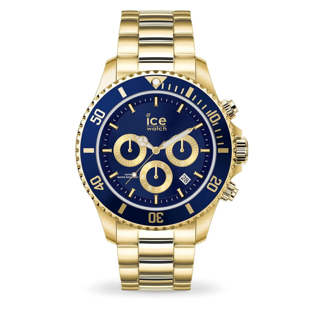 Ice-Watch ICE Steel Chronograph Blue Dial Gold-Tone Men's Watch 017674