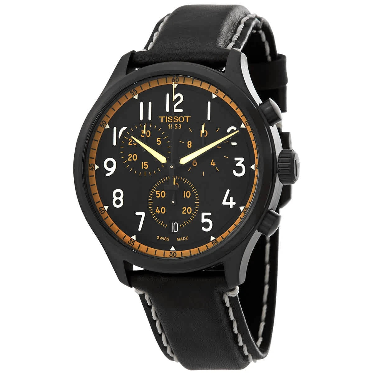 Tissot Black Face Stainless Steel Men's Luxury Watch - T116.617.36.052.02
