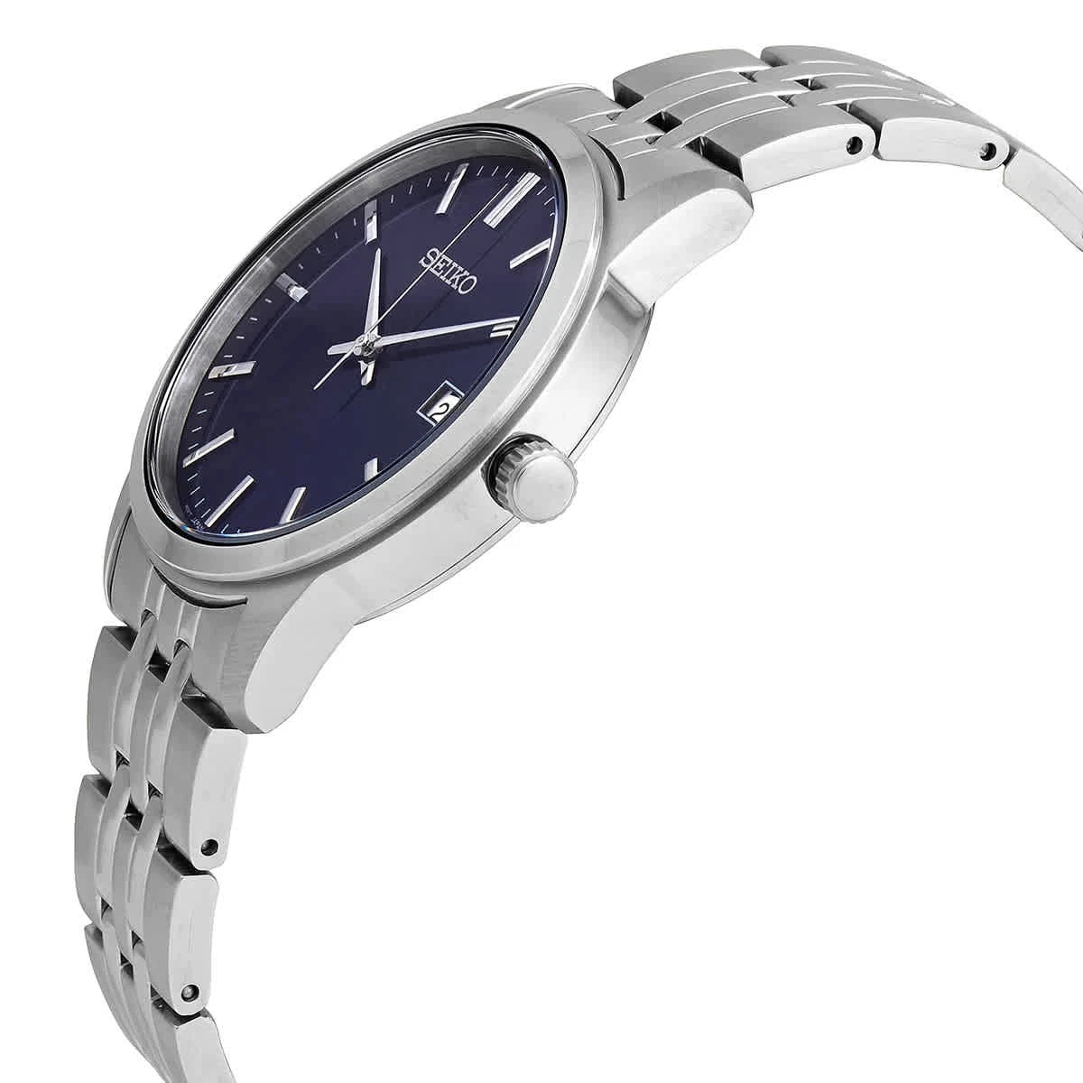 Seiko Blue Face Stainless Steel Men's Luxury Watch - SUR399