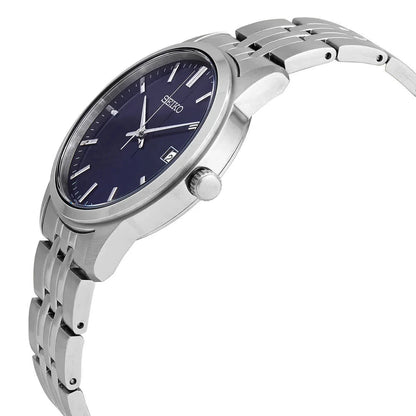Seiko Blue Face Stainless Steel Men's Luxury Watch - SUR399