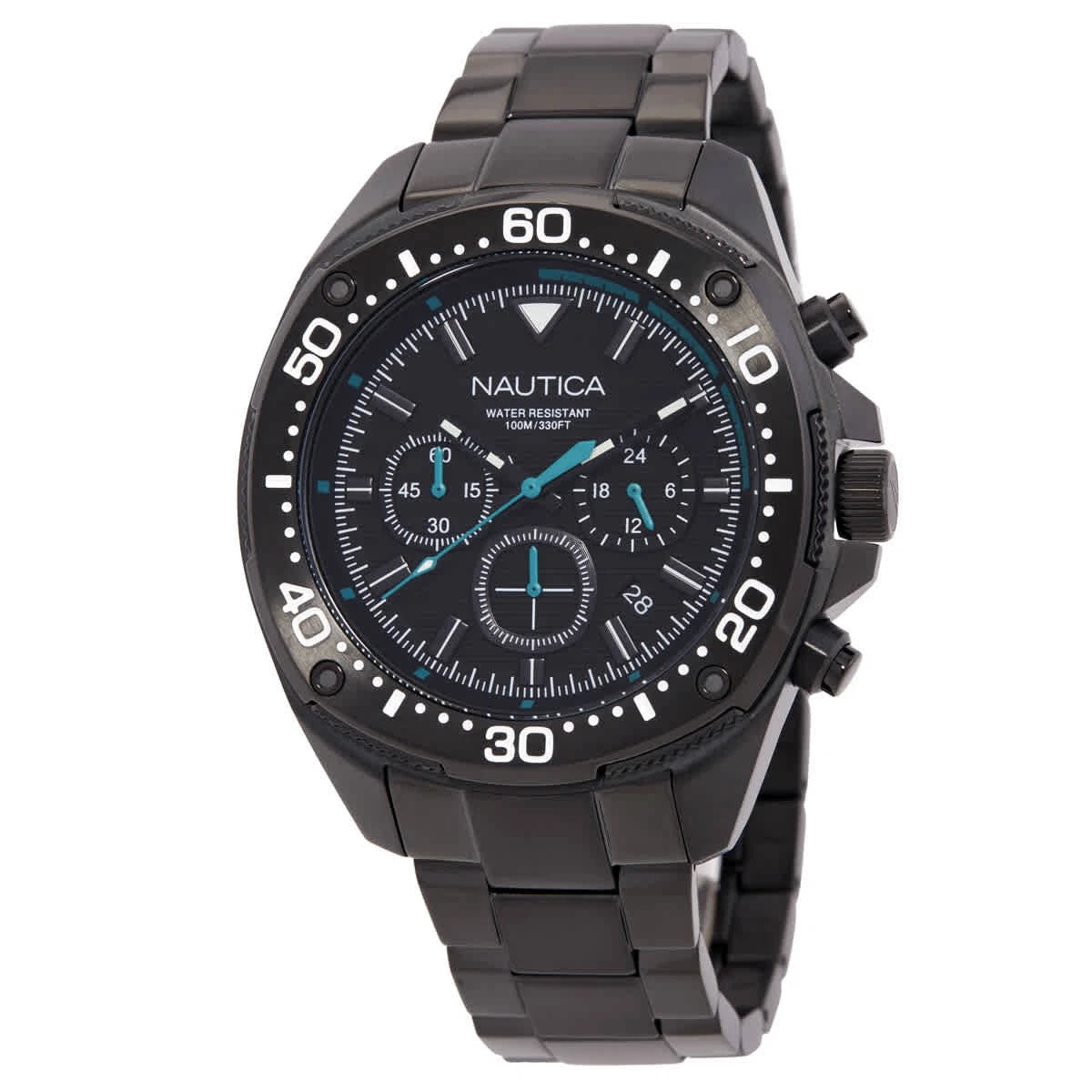 Nautica NCT Blue Sail Chronograph Black Dial Men's Watch NAPBSF408