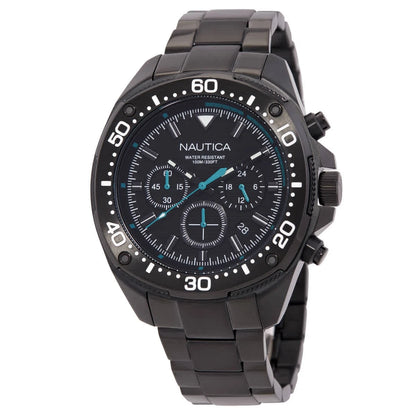 Nautica NCT Blue Sail Chronograph Black Dial Men's Watch NAPBSF408