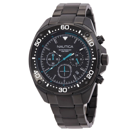 Nautica NCT Blue Sail Chronograph Black Dial Men's Watch NAPBSF408