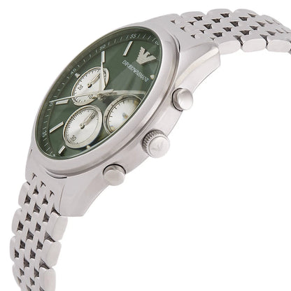Emporio Armani Chronograph Diamond Green Dial Men's Watch AR11581