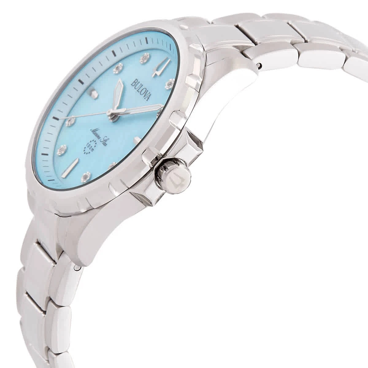 Bulova Marine Star 36mm Blue Dial Stainless Steel Women's Watch 96P248