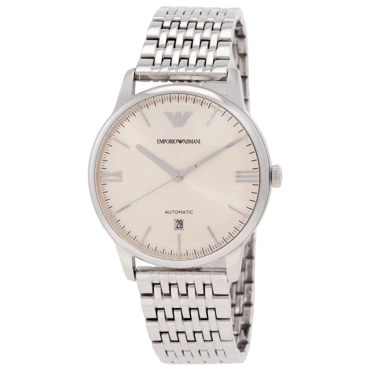 Emporio Armani Automatic Eggshell Sunray Dial Men's Watch AR60082